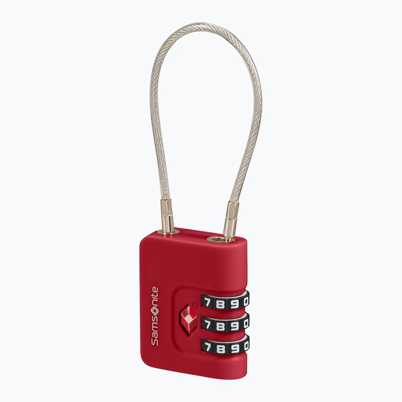 Lakatt Samsonite Cablelock 3 Dial TSA red 2