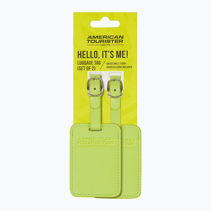 Poggyászcímke American Tourister Luggage Tag 2 pcs. light lime 4