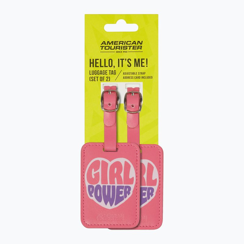 Poggyászcímke American Tourister Luggage Tag Print 2 pcs. girl power 4