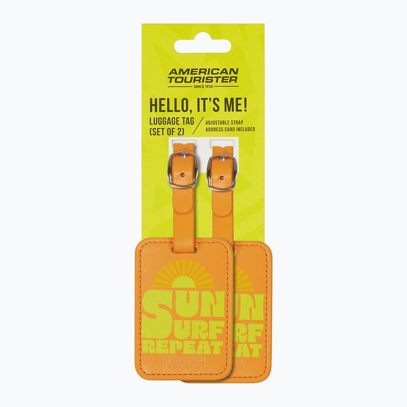 Poggyászcímke American Tourister Luggage Tag Print 2 pcs. sun surf repeat 4