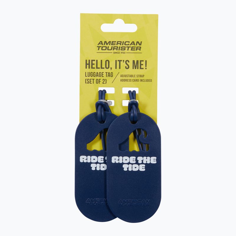 Poggyászcímke American Tourister Luggage Tag Fun 2 pcs. ride the tide 4