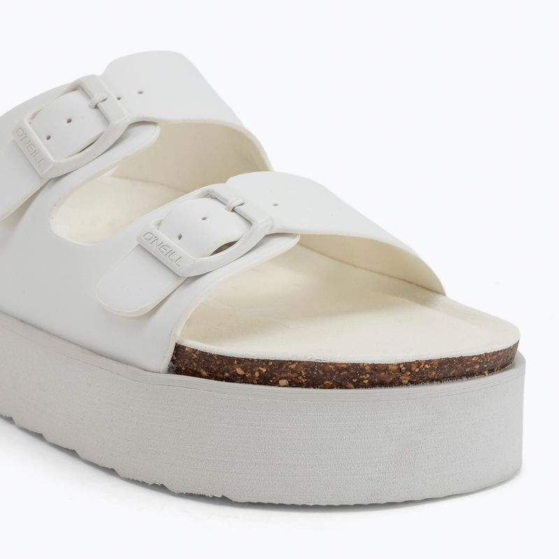 Női O'Neill Sandy Platform Slider Alacsony flip-flop szandálok törtfehér színben 7
