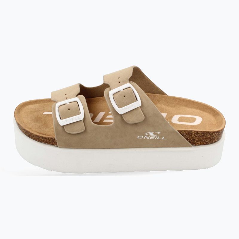 Női O'Neill Sandy Platform Slider Low barna flip-flopok 8