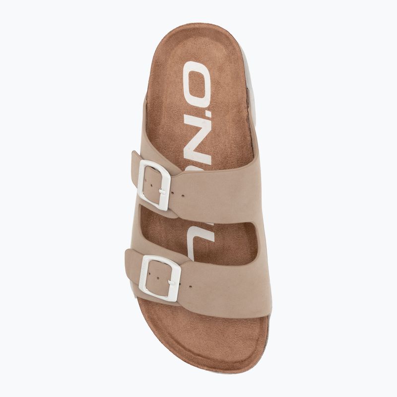 Női O'Neill Sandy Platform Slider Low barna flip-flopok 5