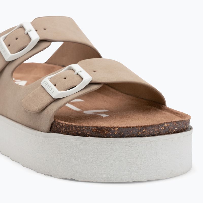 Női O'Neill Sandy Platform Slider Low barna flip-flopok 7