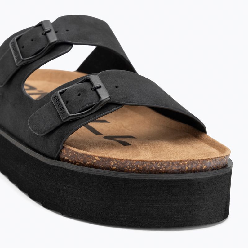 Női O'Neill Sandy Platform Slider Low flip-flopok fekete 7