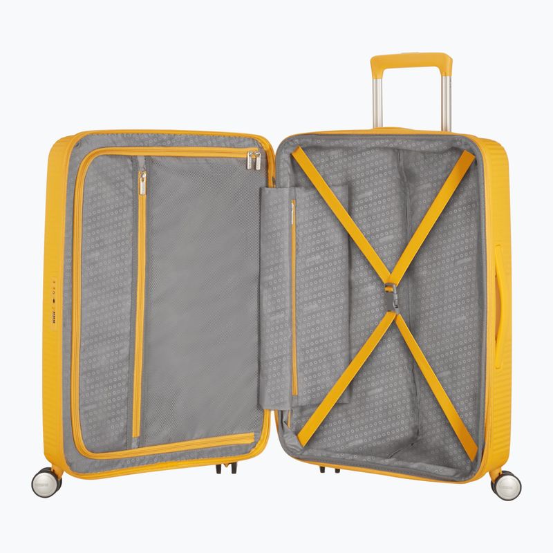 Utazó bőrönd American Tourister Soundbox 77 110 l golden yellow 5