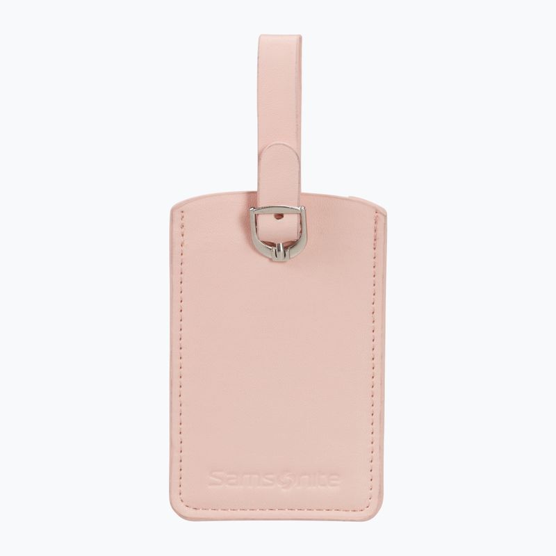 Samsonite téglalap alakú poggyászcímke X2 halvány rózsaszín rózsaszín