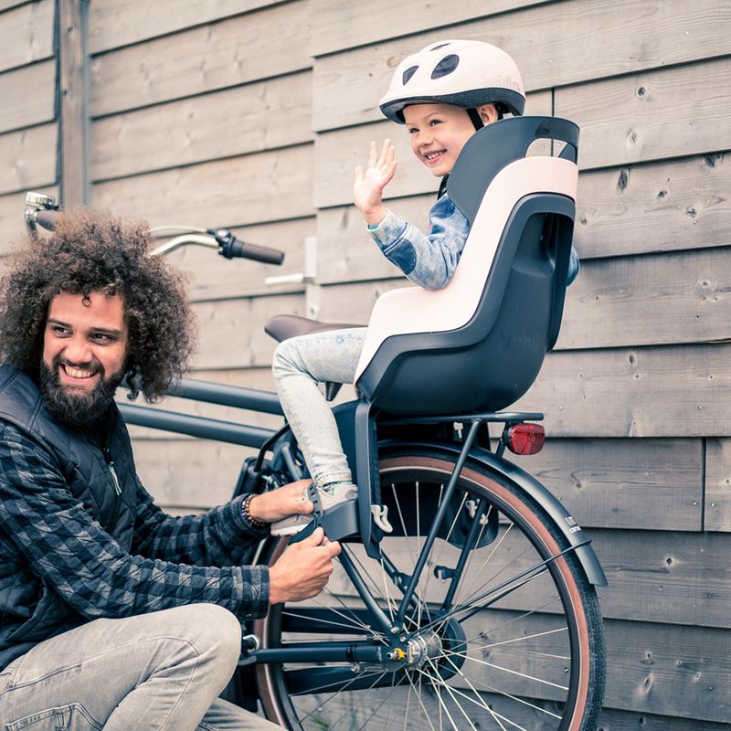 Hátsó kerékpárülés kerékpártartóhoz bobike Go rózsaszín-szürke 8012300004 5