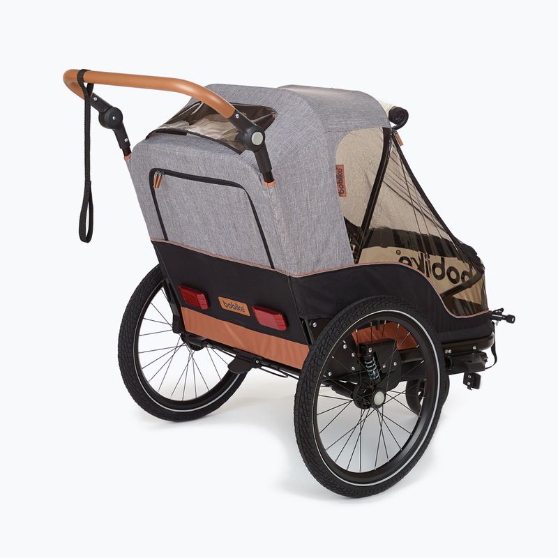 Kerékpár utánfutó két személyre bobike Moobe szürke-fekete 8616000001 2
