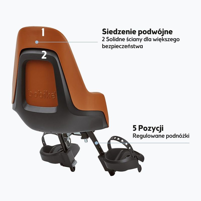 Kerékpár ülés bobike One Mini csokoládé barna 4