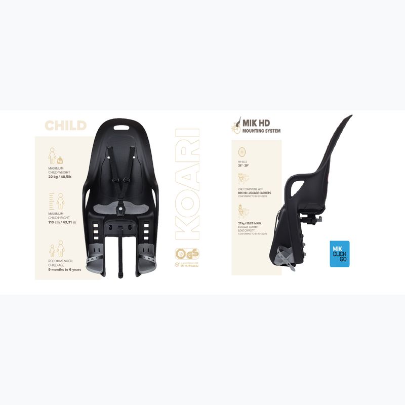 Bicikli ülés Polisport Koari Mik HD black/grey 5
