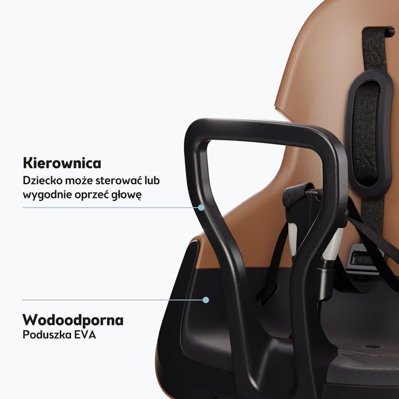 Kerékpár ülés bobike Exclusive Mini Evolve fahéj barna 9