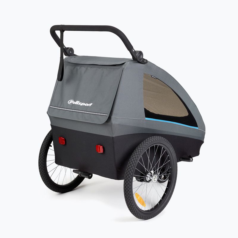 Kerékpár utánfutó Polisport Kids Trailer&Stroller black/grey 2