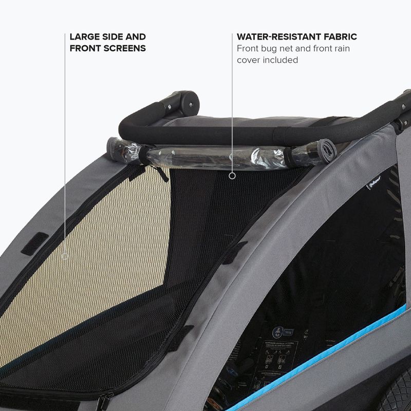 Kerékpár utánfutó Polisport Kids Trailer&Stroller black/grey 4