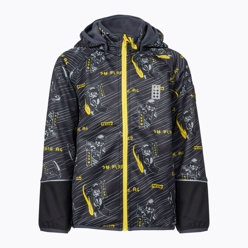 Gyermek softshell dzseki LEGO Lwsejoun 602 fekete 11010495