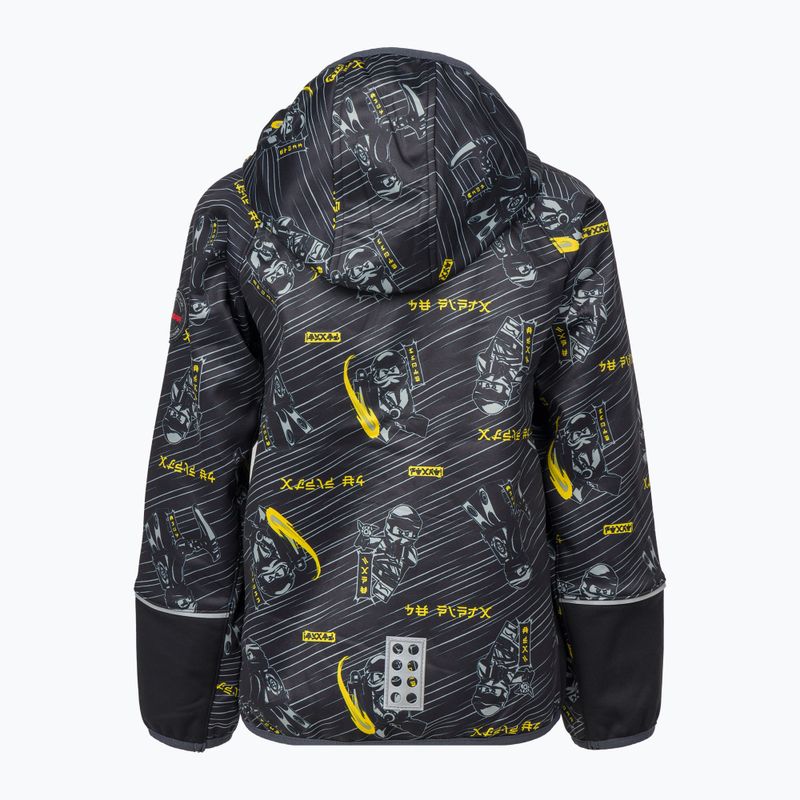 Gyermek softshell dzseki LEGO Lwsejoun 602 fekete 11010495 2