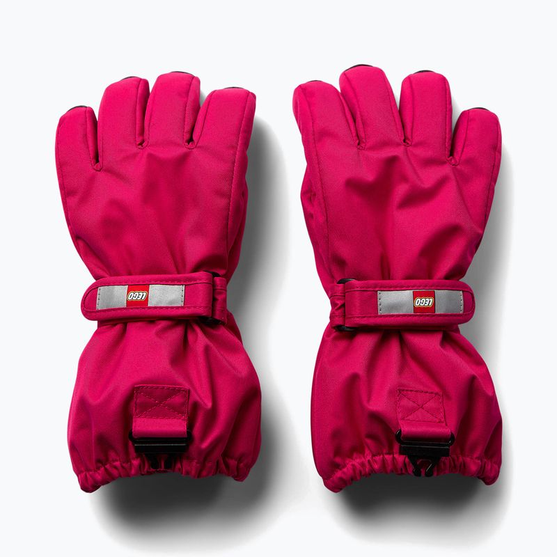 Gyerek síkesztyű LEGO Lwazun 705 dark pink