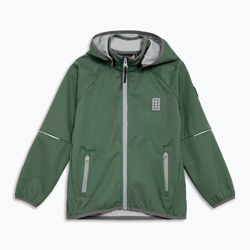 Gyermek softshell kabát LEGO Lwsefrit 200 zöld