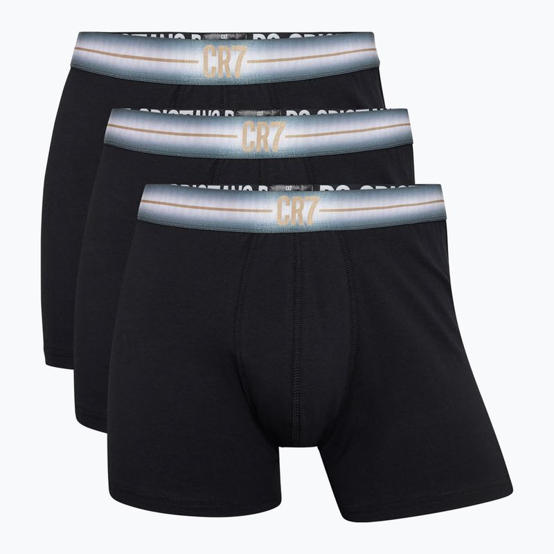 Férfi boxeralsó CR7 Basic Trunk 3 darab black/navy blue 5