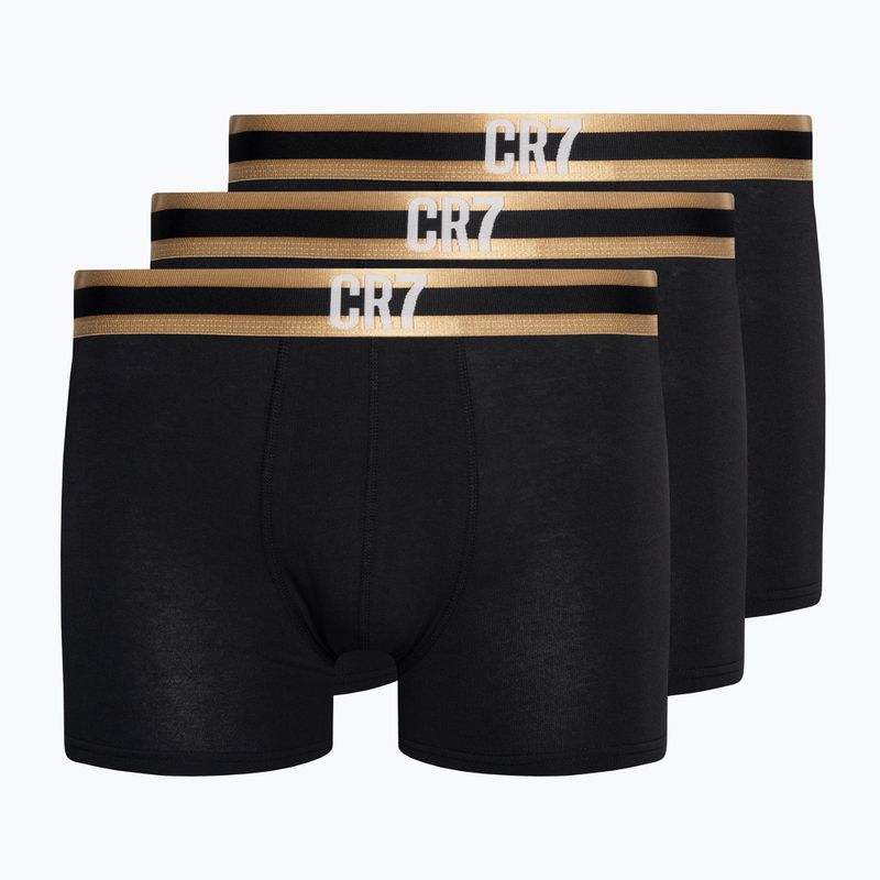 Férfi CR7 Basic Trunk boxeralsó 3 pár fekete/arany