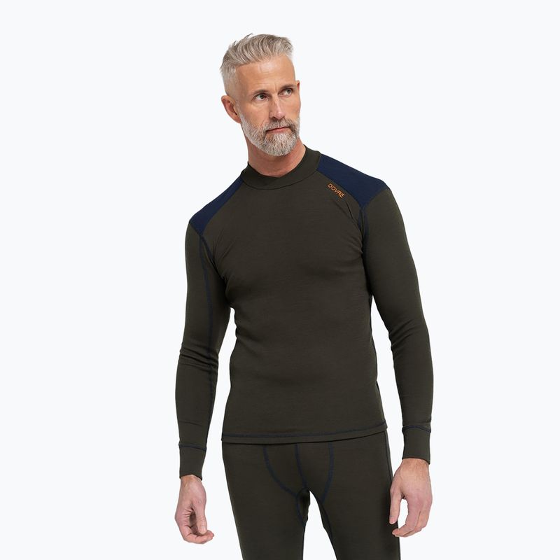 Férfi Termoaktiv pulóver Dovre Folded Collar khaki 2