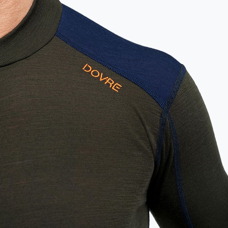 Férfi Termoaktiv pulóver Dovre Folded Collar khaki 3