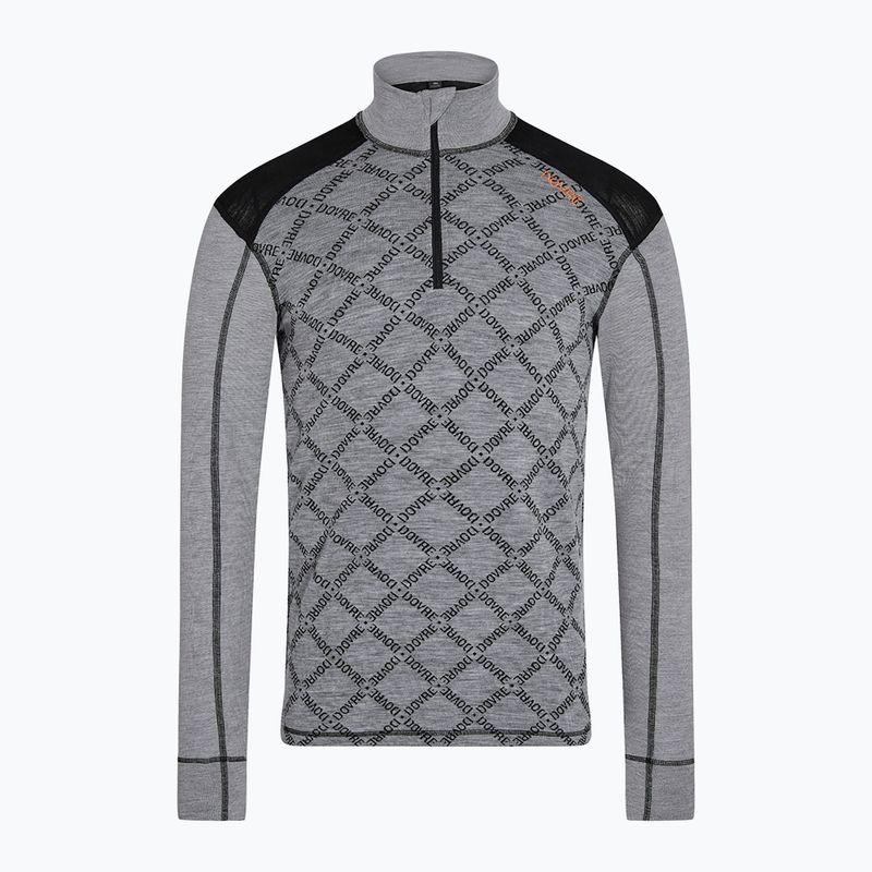 Férfi Termoaktiv pulóver Dovre Half Zip Jacquard grey 5