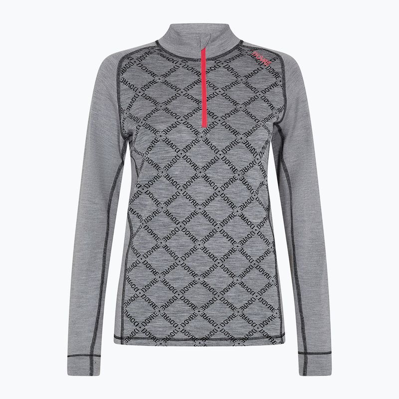 Női Termoaktiv pulóver Dovre Half Zip Jacquard grey 5