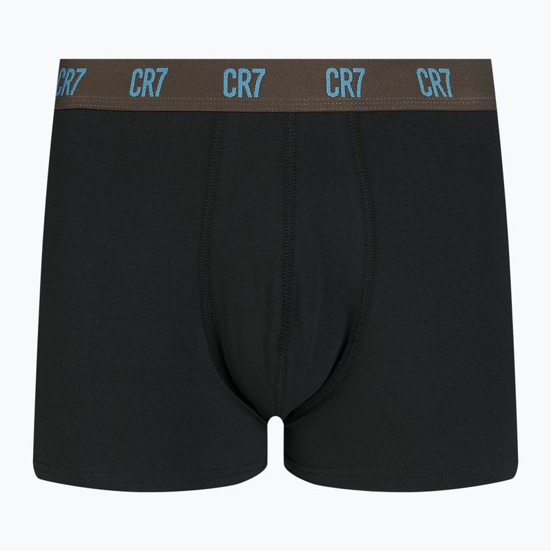 Férfi boxeralsó CR7 Basic Trunk 3 darab black/brown 5