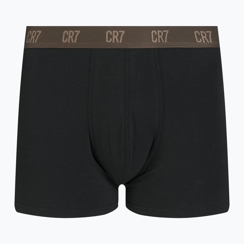 Férfi boxeralsó CR7 Basic Trunk 3 darab black/brown 8