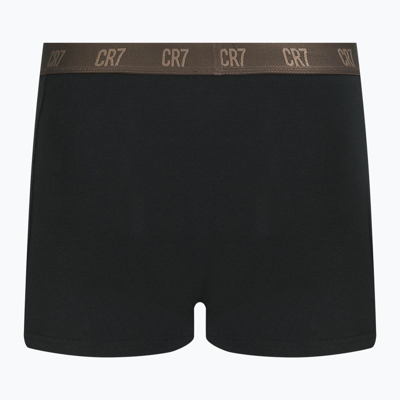 Férfi boxeralsó CR7 Basic Trunk 3 darab black/brown 9