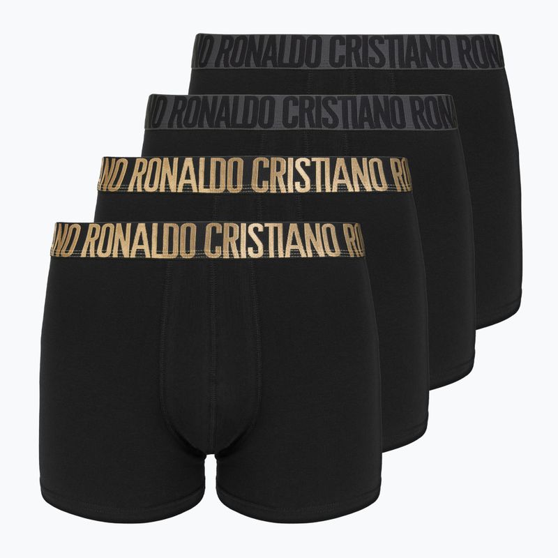 Férfi boxeralsók CR7 Basic Trunk 4 pár 2492 BLACK