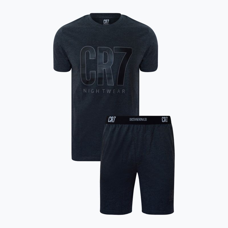 Férfi pizsama CR7 Pyjama Short dark grey melange
