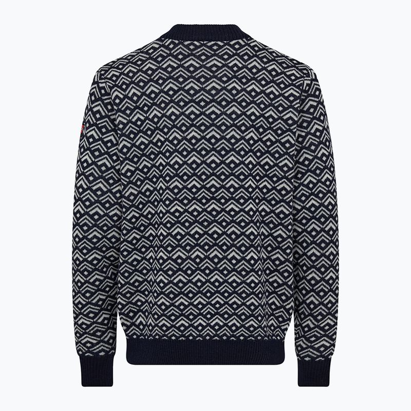 Férfi pulóver Dovre Knitted Pullover navy 2