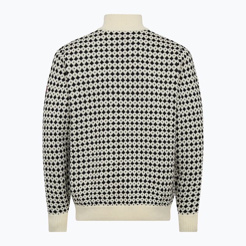Férfi pulóver Dovre Knitted Half Zip Pullover beige 2