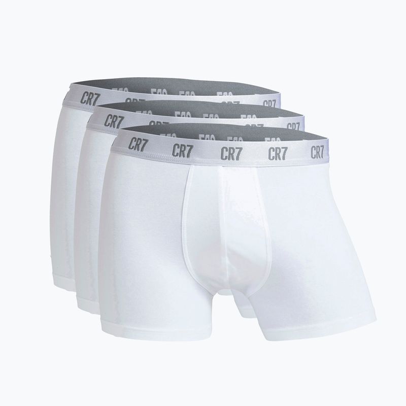 Férfi CR7 Basic Trunk boxeralsó 3 pár fehér