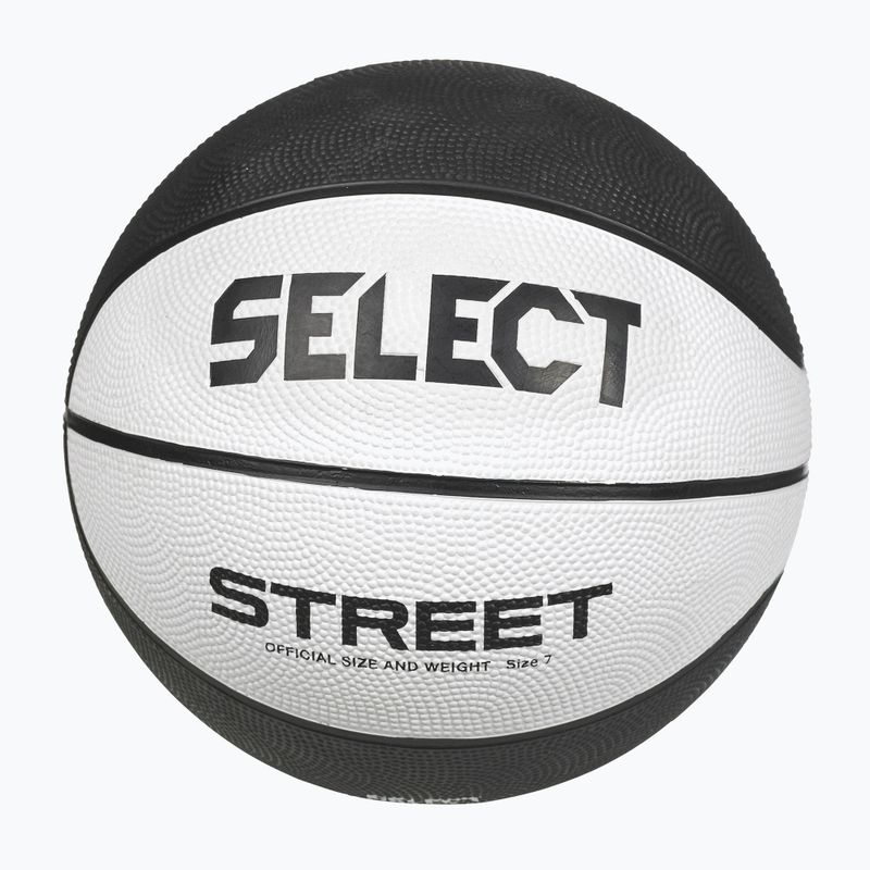 Gyermek kosárlabda SELECT Basketball Street v23 fehér/fekete 6-os méret