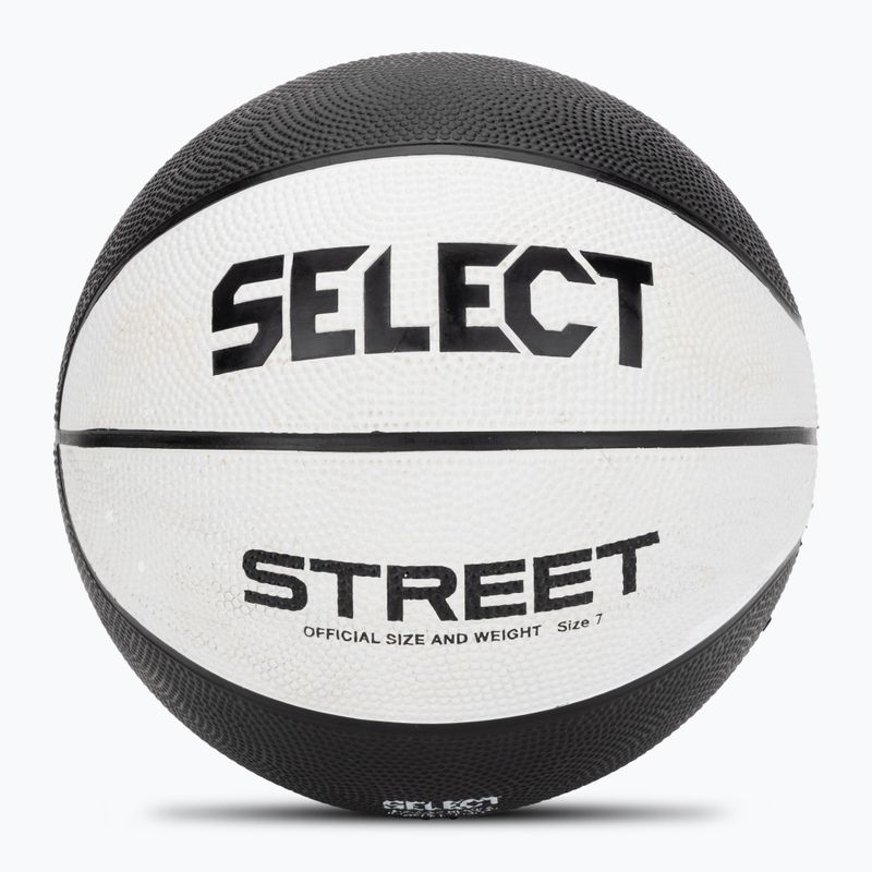 Gyermek kosárlabda SELECT Basketball Street v23 fehér/fekete 7-es méret