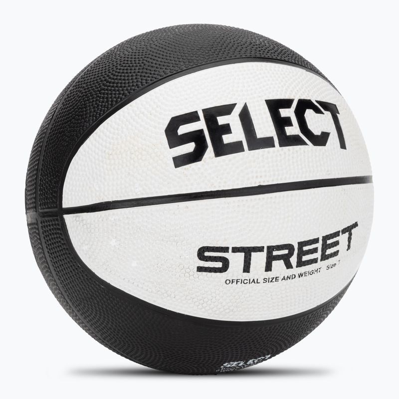 Gyermek kosárlabda SELECT Basketball Street v23 fehér/fekete 7-es méret 2