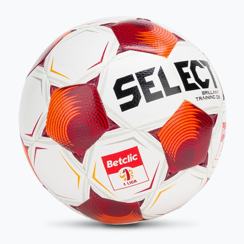 Focilabda SELECT Brillant Training Betclic v25 white/red 5-ös méret 2