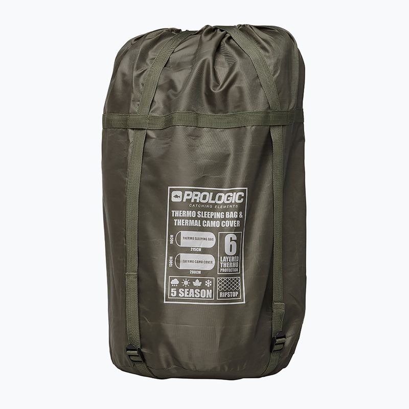 Prologic Element Comfort S/Bag & Thermal Camo Cover 5 évszak zöld PLB041 hálózsák 6