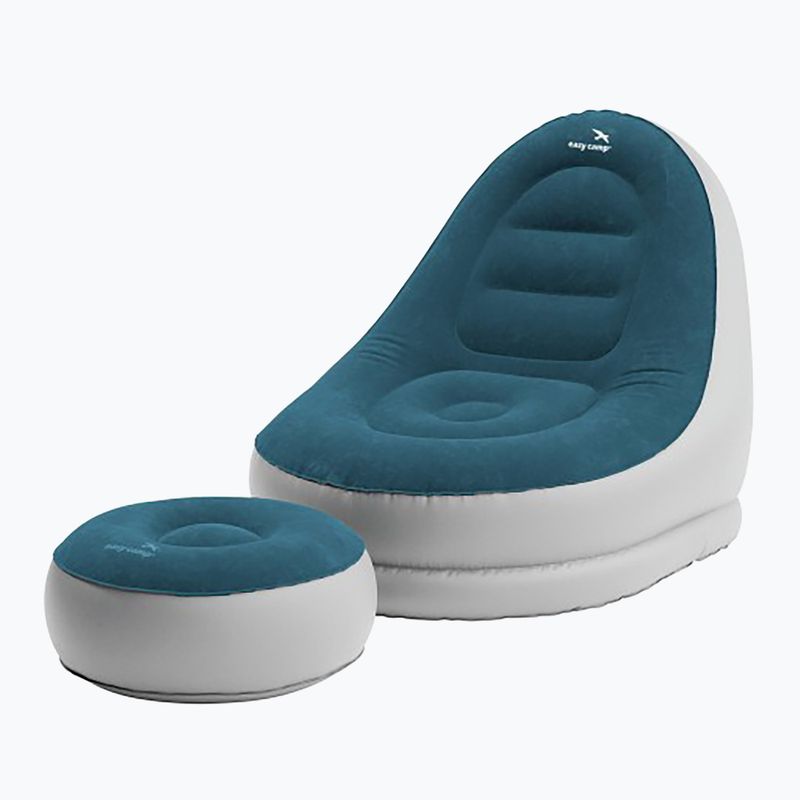 Easy Camp Comfy Lounge Set acél kék felfújható utazószék