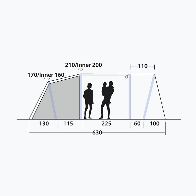 Kempingsátor 4-osobowy Outwell Sacramento 4 Air blue 9