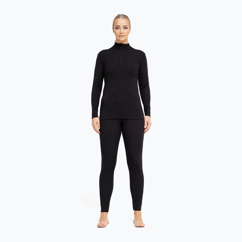 Női Termoaktiv pulóver Dovre Wool Zip black 2