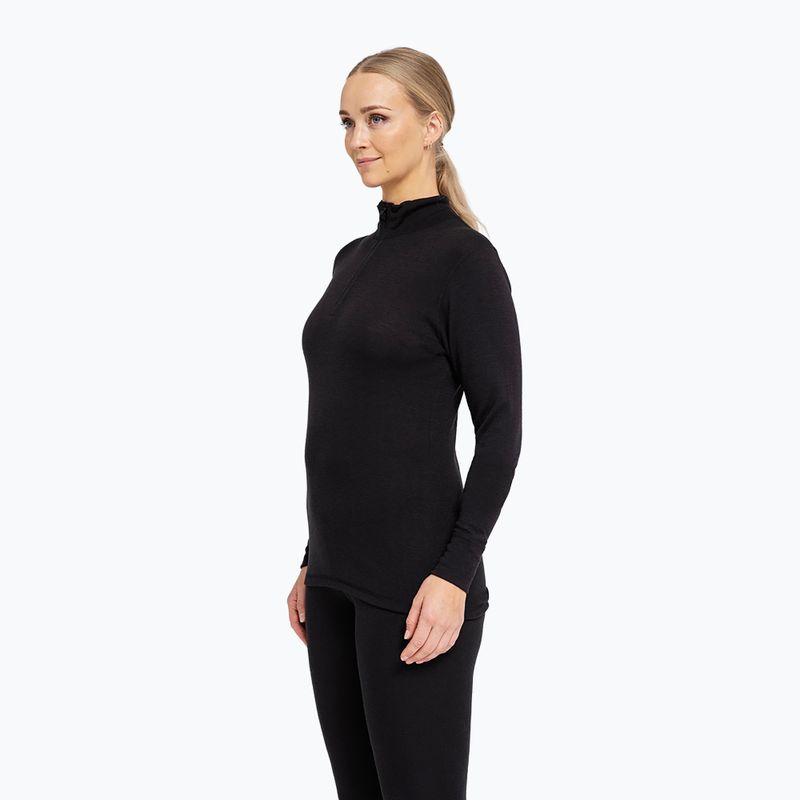 Női Termoaktiv pulóver Dovre Wool Zip black 3