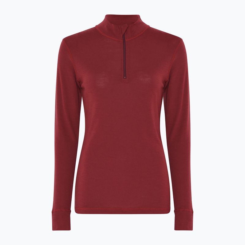 Női Termoaktiv pulóver Dovre Wool Zip burgundy 4