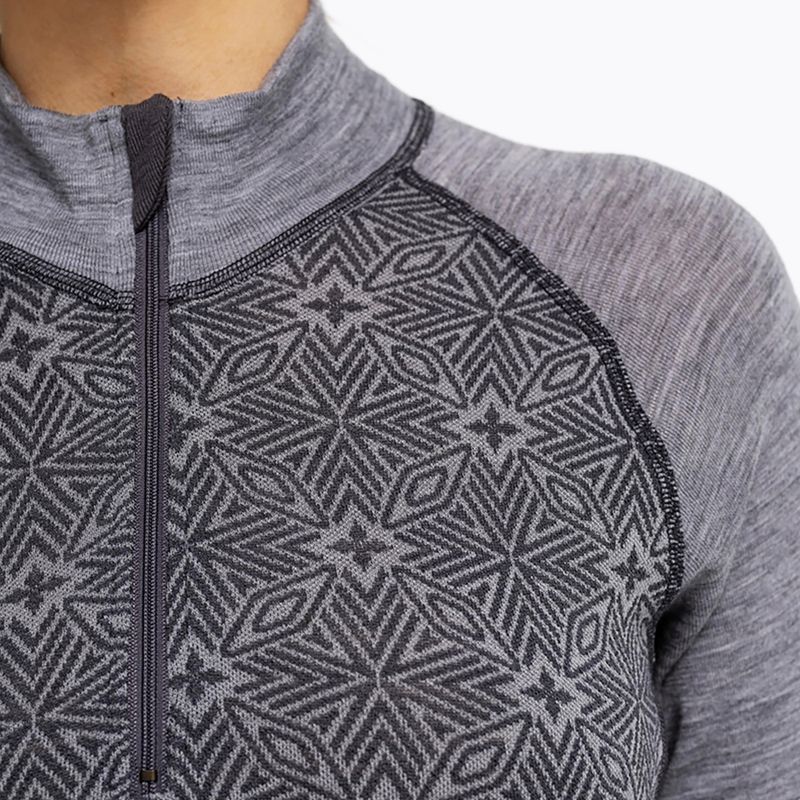 Női Termoaktiv pulóver Dovre Wool Organic Half Zip grey 3