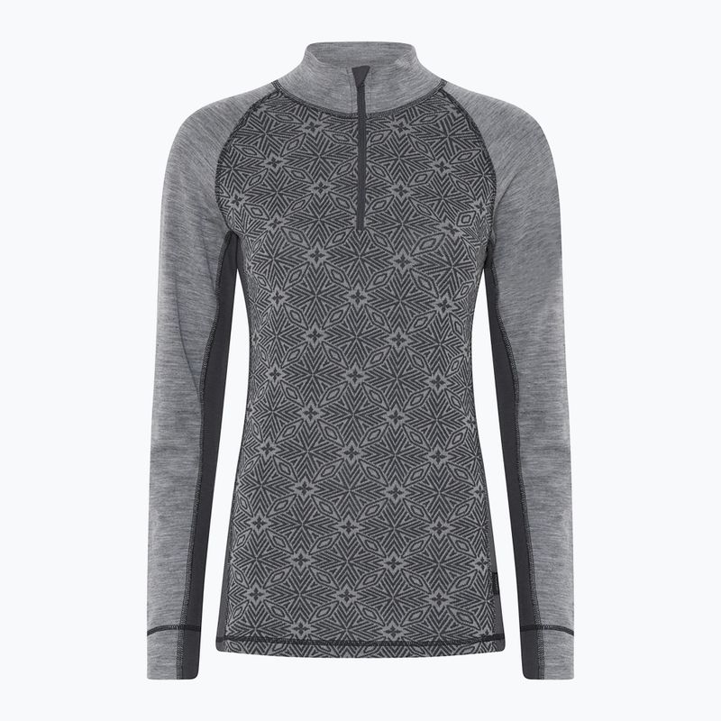 Női Termoaktiv pulóver Dovre Wool Organic Half Zip grey 5