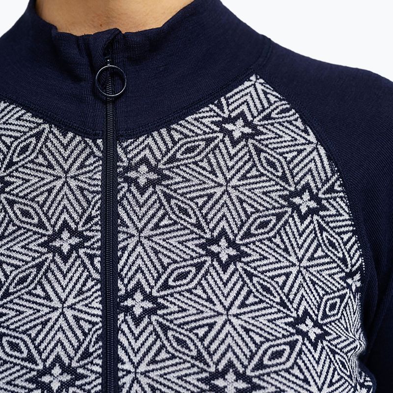 Női Termoaktiv pulóver Dovre Wool Organic Half Zip navy 4